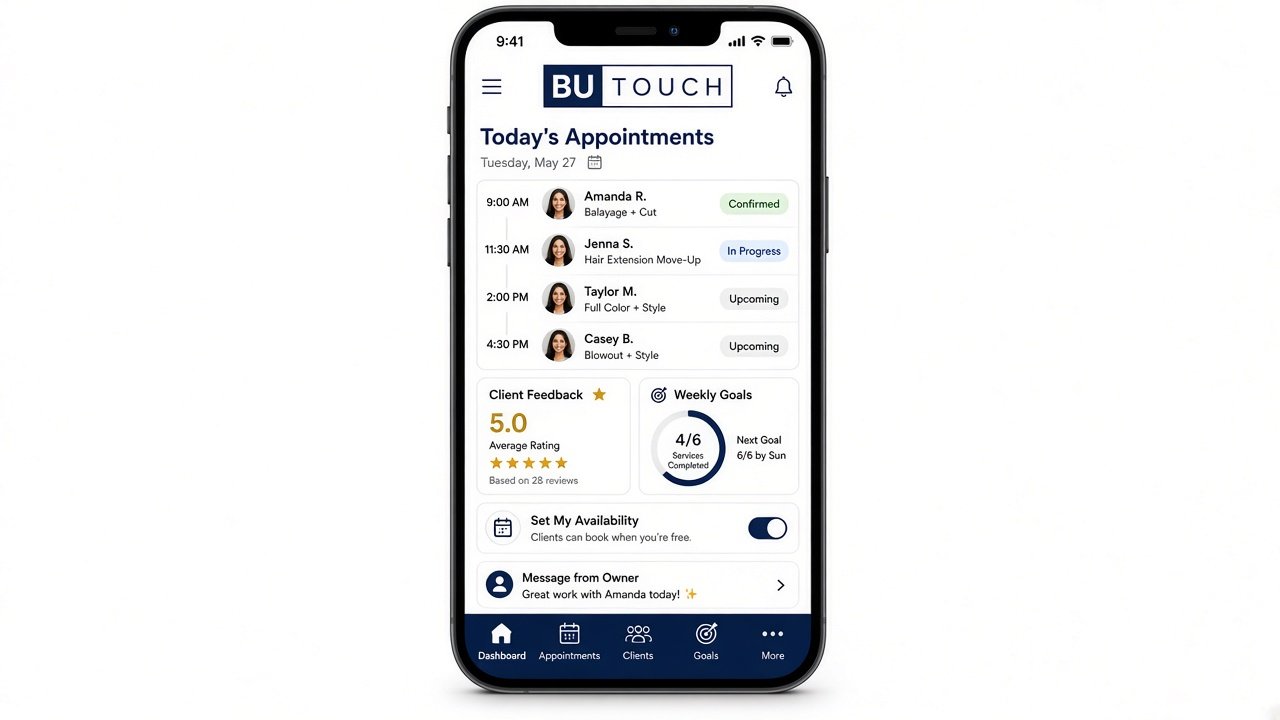 BuTouch staff mobile dashboard